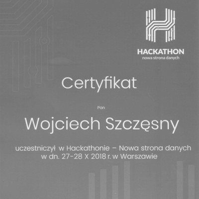 Hackathon Nowa Strona Danych, 2018