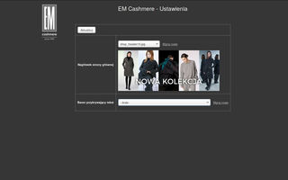 Zrzut: EM cashmere: panel administracyjny – zarządanie zdjęciem na stronie głównej i banerem